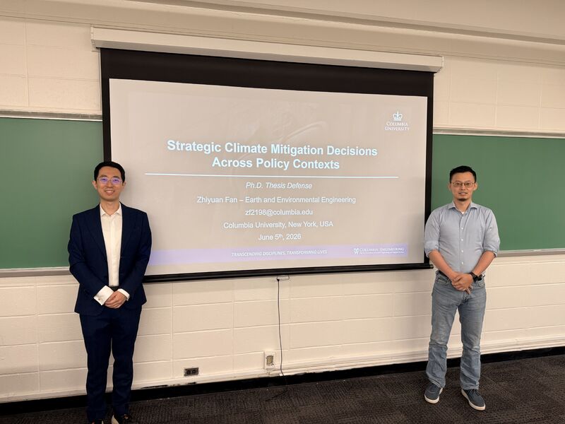 Zhiyuan Fan after his PhD thesis defense